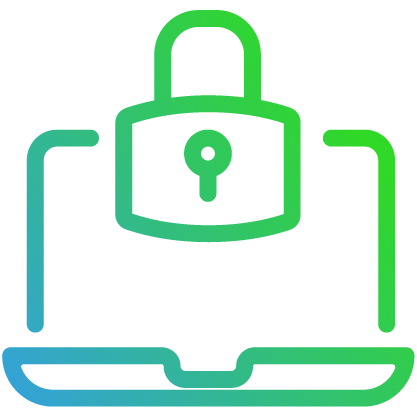 Locked laptop icon